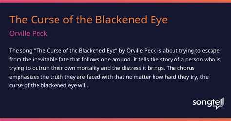 Curse of the blackend eye